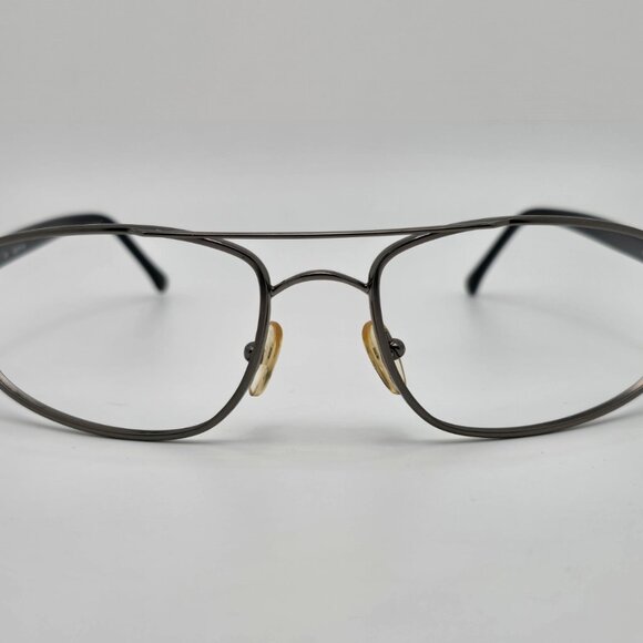 Aztec Collection AZ505 Gunmetal Gloss Black Aviator Eyeglasses Frame w Flexhinge - Picture 2 of 12